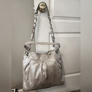 COACH MADISON SILVER METALLIC TOTE k0993-14638